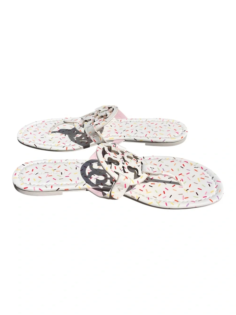 Tory Burch Women’s Limited Edition Miller Rainbow Sprinkle Sandals Size 9.5